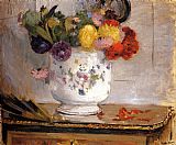 Berthe Morisot Famous Paintings - Morisot Dahlias